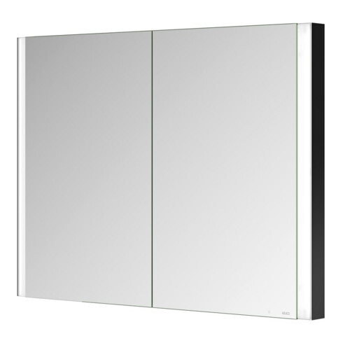 Keuco Spiegelschrank 2-türig Somaris 100x71x11,5cm, schwarz matt, Wandeinbau