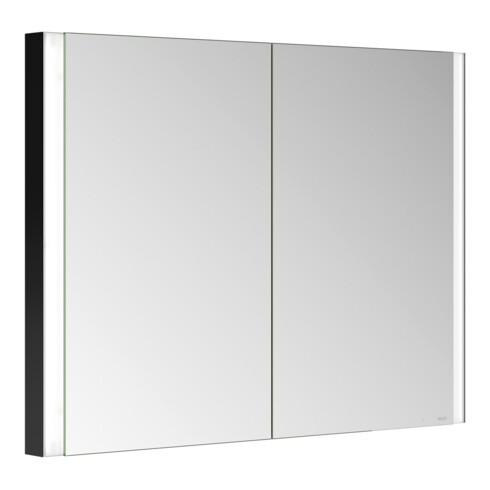 Keuco Spiegelschrank 2-türig Somaris 100x71x11,5cm, schwarz matt, Wandeinbau