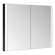 Keuco Spiegelschrank 2-türig Somaris 100x71x11,5cm, schwarz matt, Wandeinbau-4
