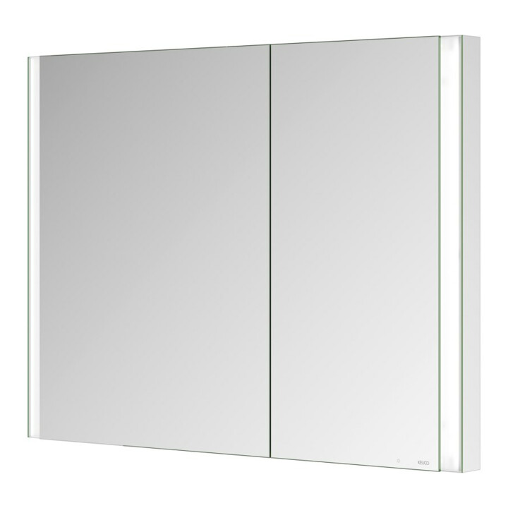 Keuco Spiegelschrank 2-türig Somaris 100x71x11,5cm, versp, WE, asymmetrisch