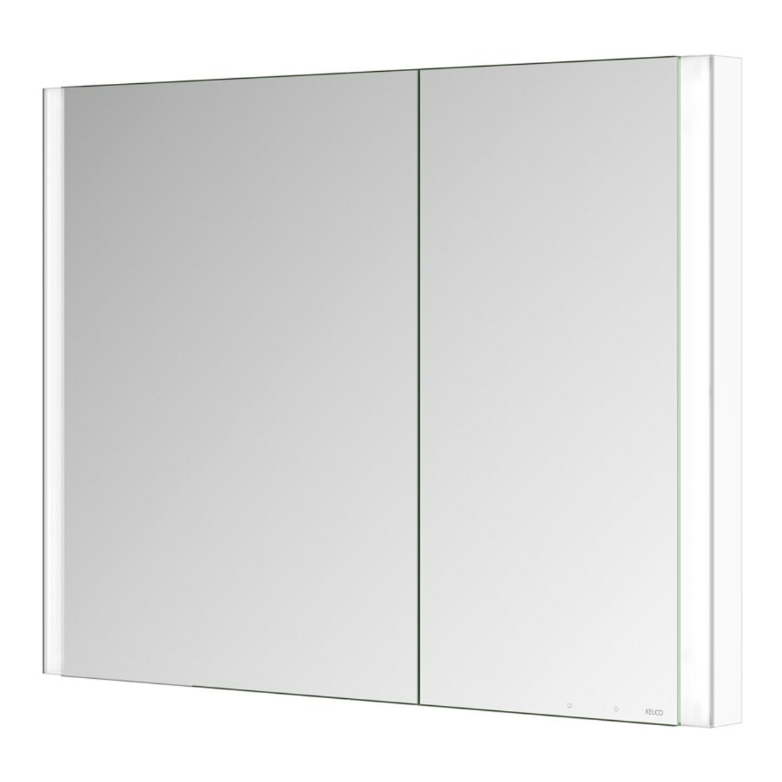 Keuco Spiegelschrank 2-türig Somaris 100x71x11,5cm, w m, WE, asy, Spiegel-Hz.