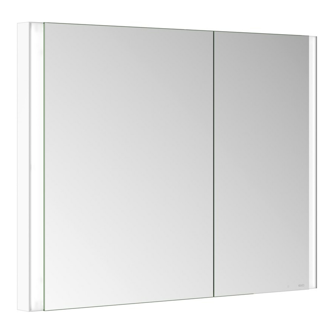 Keuco Spiegelschrank 2-türig Somaris 100x71x11,5cm, we. ma, WE, asymmetrisch