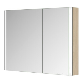 Keuco Spiegelschrank 2-türig Somaris 100x71x12,7cm, E h D, WV, Hz, asym.