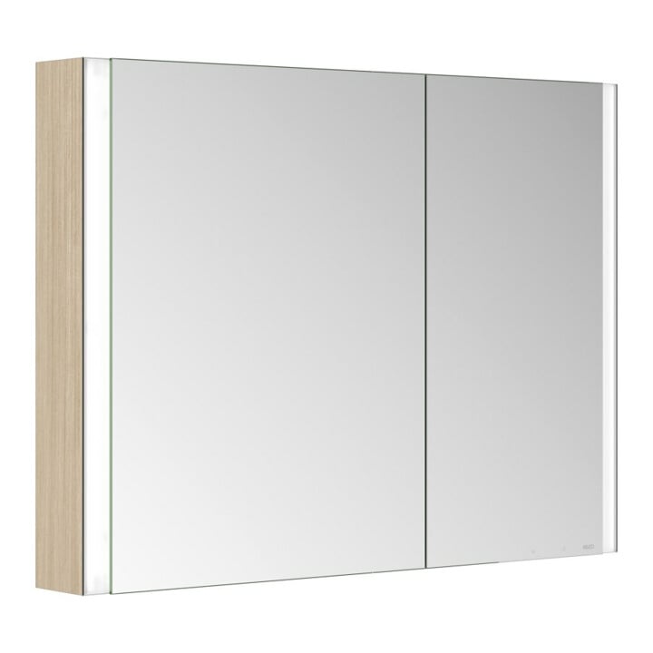 Keuco Spiegelschrank 2-türig Somaris 100x71x12,7cm, E h D, WV, Hz, asym.