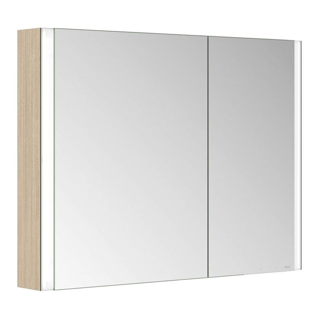 Keuco Spiegelschrank 2-türig Somaris 100x71x12,7cm, E h D, WV, Hz, asym.