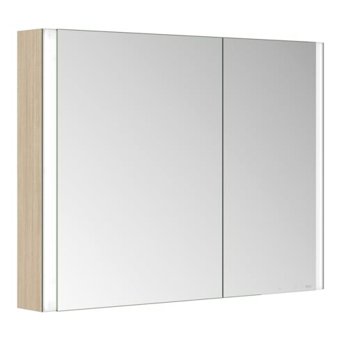Keuco Spiegelschrank 2-türig Somaris 100x71x12,7cm, E h D, WV, Hz, asym.
