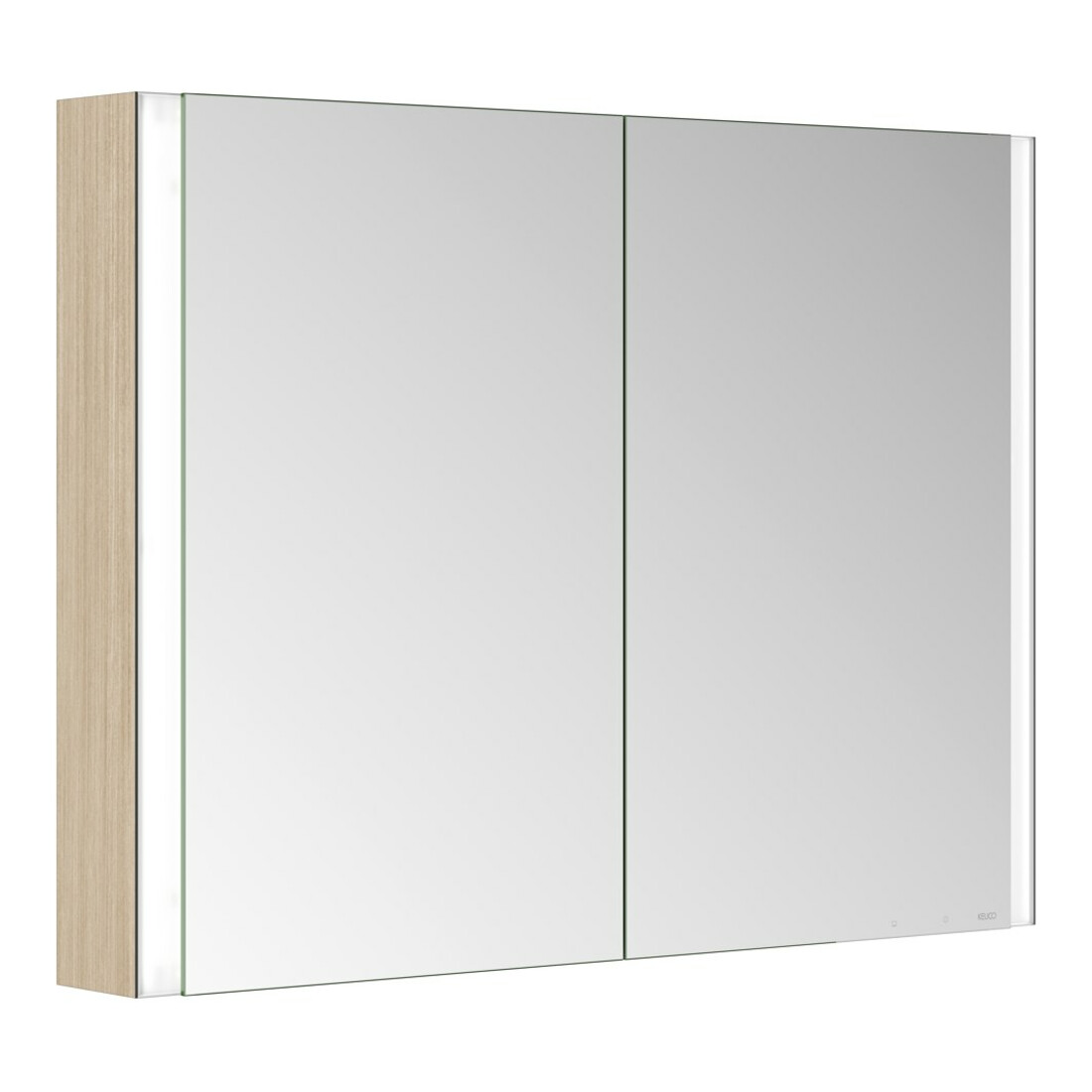 Keuco Spiegelschrank 2-türig Somaris 100x71x12,7cm, E h D, WV, Spiegel-Hz.