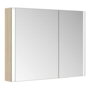 Keuco Spiegelschrank 2-türig Somaris 100x71x12,7cm, Ei he Dek., Vorbau, asym.