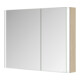 Keuco Spiegelschrank 2-türig Somaris 100x71x12,7cm, Ei he Dek., Vorbau, asym.-2