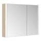 Keuco Spiegelschrank 2-türig Somaris 100x71x12,7cm, Ei he Dek., Vorbau, asym.-4