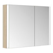 Keuco Spiegelschrank 2-türig Somaris 100x71x12,7cm, Ei he Dek., Vorbau, asym.-5