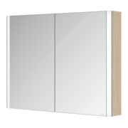 Keuco Spiegelschrank 2-türig Somaris 100x71x12,7cm, Ei hell Dekor, Wandvorbau-5