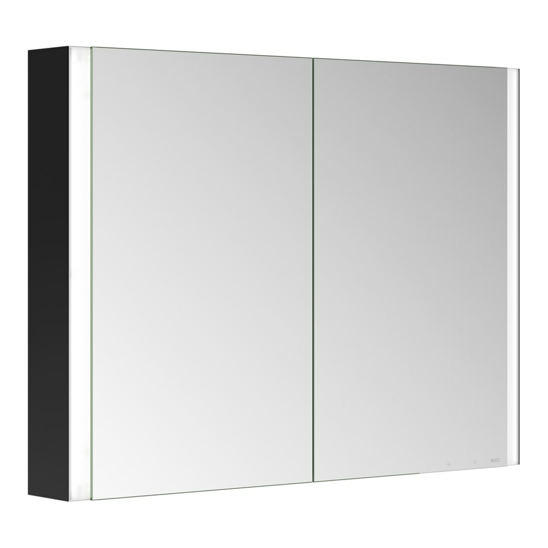 Keuco Spiegelschrank 2-türig Somaris 100x71x12,7cm, s ma, Vorbau, Spiegel-Hz.