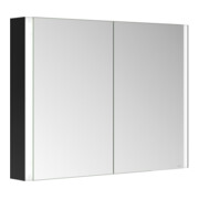 Keuco Spiegelschrank 2-türig Somaris 100x71x12,7cm, schwarz matt, Wandvorbau-4