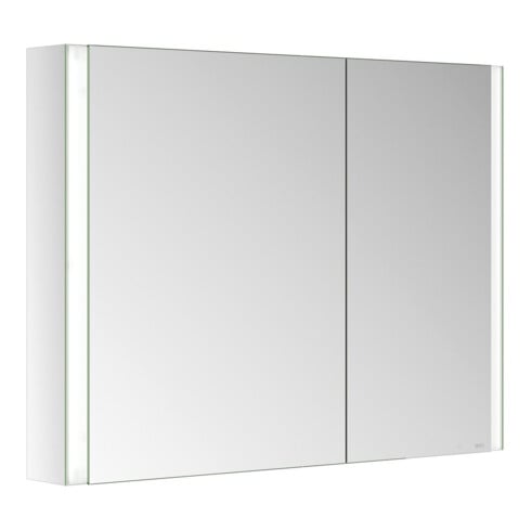 Keuco Spiegelschrank 2-türig Somaris 100x71x12,7cm, versp, Vorbau, asym.