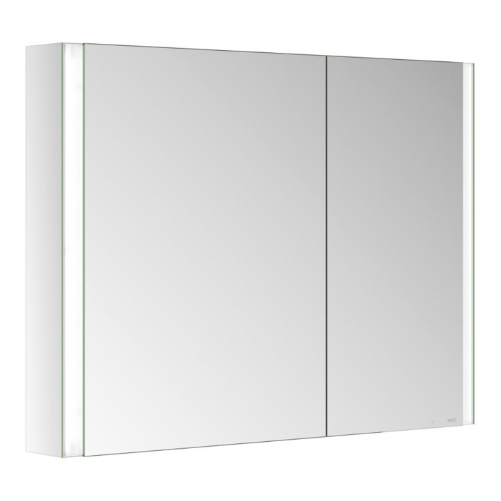 Keuco Spiegelschrank 2-türig Somaris 100x71x12,7cm, versp, Vorbau, asym.