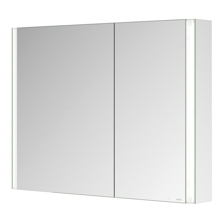 Keuco Spiegelschrank 2-türig Somaris 100x71x12,7cm, versp, Vorbau, asym.
