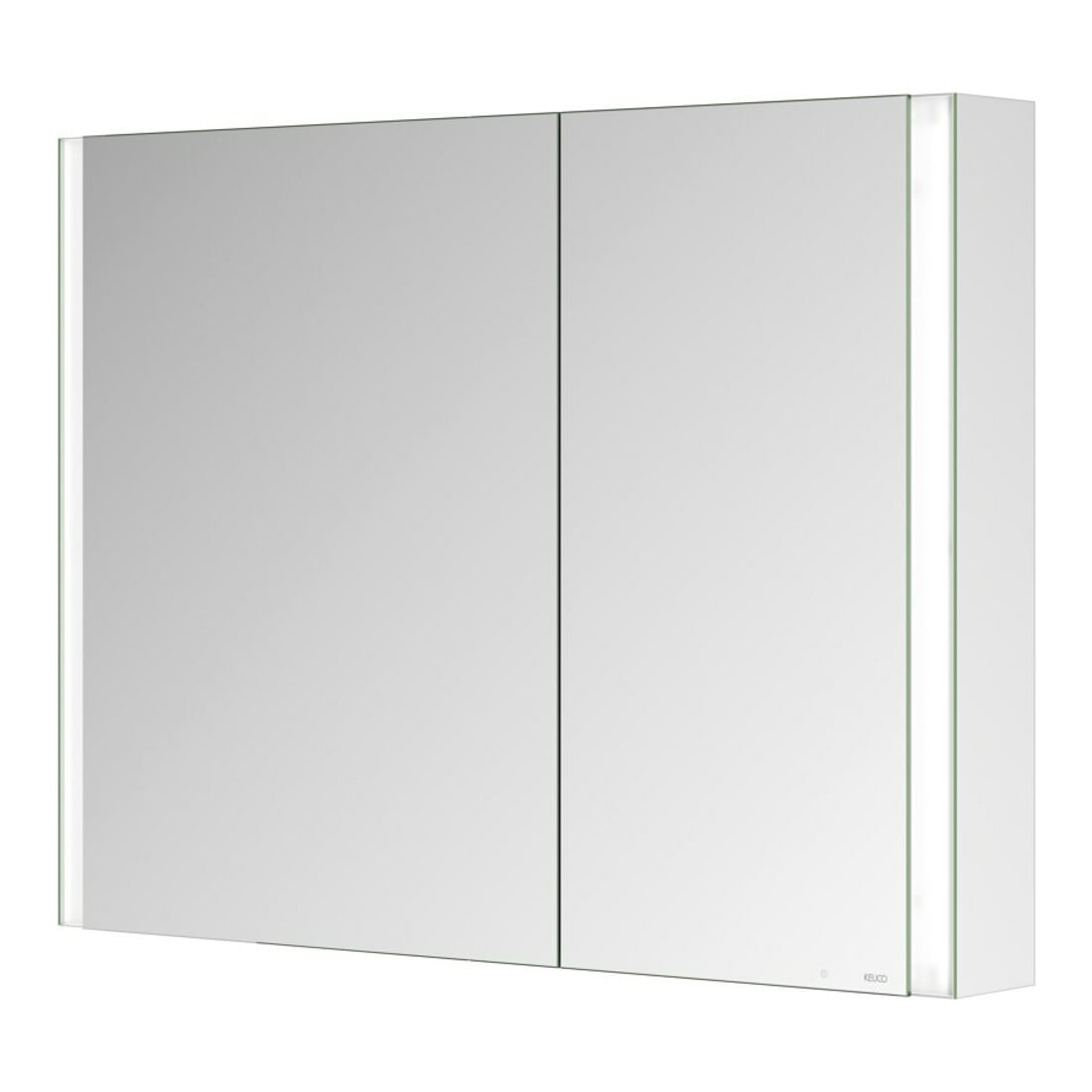 Keuco Spiegelschrank 2-türig Somaris 100x71x12,7cm, versp, Vorbau, asym.