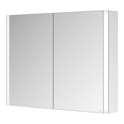 Keuco Spiegelschrank 2-türig Somaris 100x71x12,7cm, vsp, Vorbau, Spiegel-Hz.