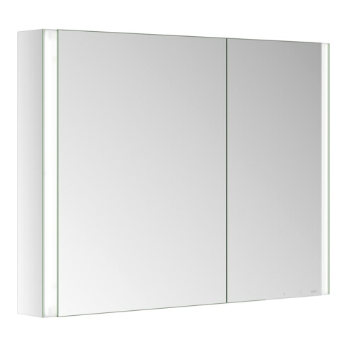 Keuco Spiegelschrank 2-türig Somaris 100x71x12,7cm, vsp, WV, Hz, asym.