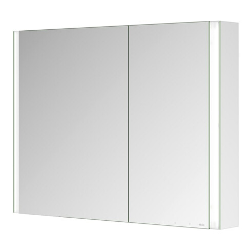 Keuco Spiegelschrank 2-türig Somaris 100x71x12,7cm, vsp, WV, Hz, asym.