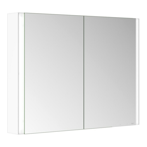 Keuco Spiegelschrank 2-türig Somaris 100x71x12,7cm, w ma, Vorbau, Spiegel-Hz.