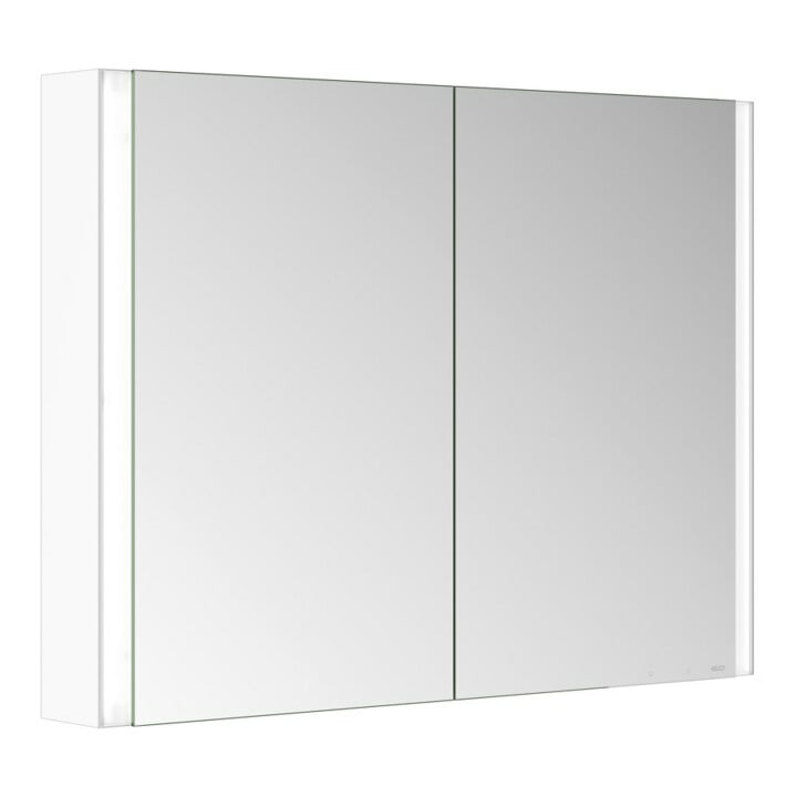 Keuco Spiegelschrank 2-türig Somaris 100x71x12,7cm, w ma, Vorbau, Spiegel-Hz.