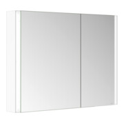 Keuco Spiegelschrank 2-türig Somaris 100x71x12,7cm, we. ma, Vorbau, asym.