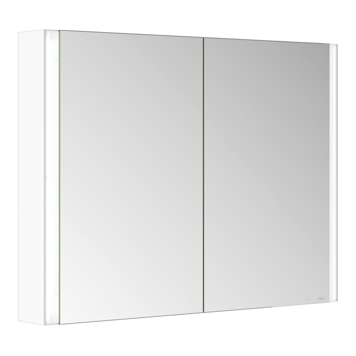 Keuco Spiegelschrank 2-türig Somaris 100x71x12,7cm, weiß matt, Wandvorbau