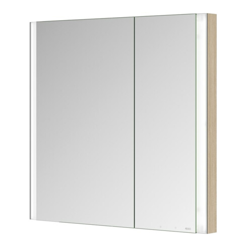 Keuco Spiegelschrank 2-türig Somaris 80x71x11,5cm, E h D, WE, asy, Hz