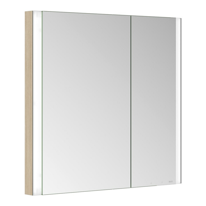 Keuco Spiegelschrank 2-türig Somaris 80x71x11,5cm, E h D, WE, asy, Hz