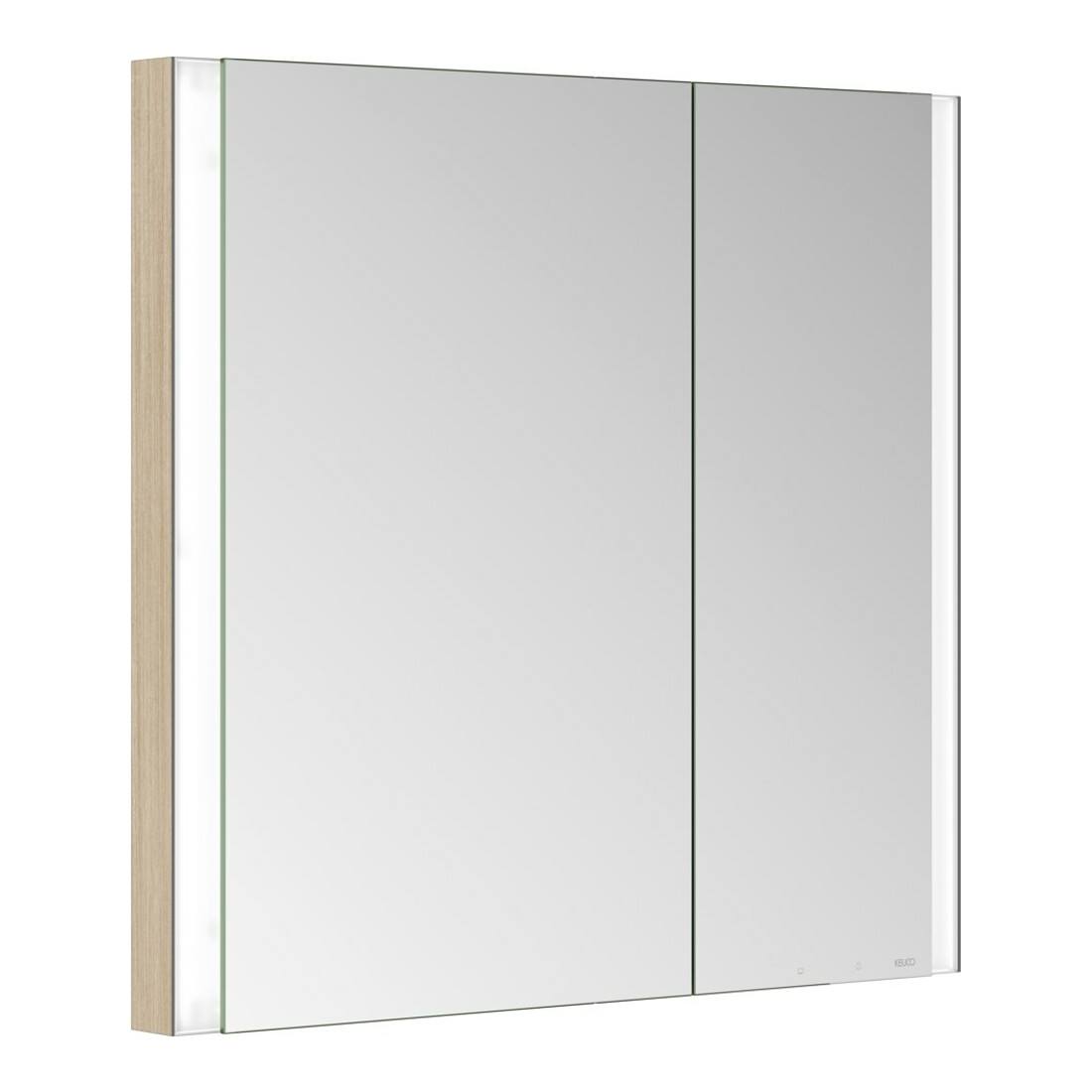 Keuco Spiegelschrank 2-türig Somaris 80x71x11,5cm, E h D, WE, asy, Hz