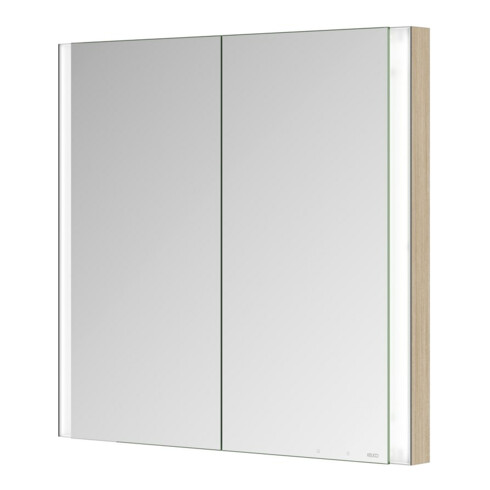 Keuco Spiegelschrank 2-türig Somaris 80x71x11,5cm, E he Dek., WE, Spiegel-Hz.