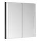 Keuco Spiegelschrank 2-türig Somaris 80x71x11,5cm, sw ma, WE, Spiegelheizung-1