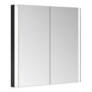 Keuco Spiegelschrank 2-türig Somaris 80x71x11,5cm, sw ma, WE, Spiegelheizung