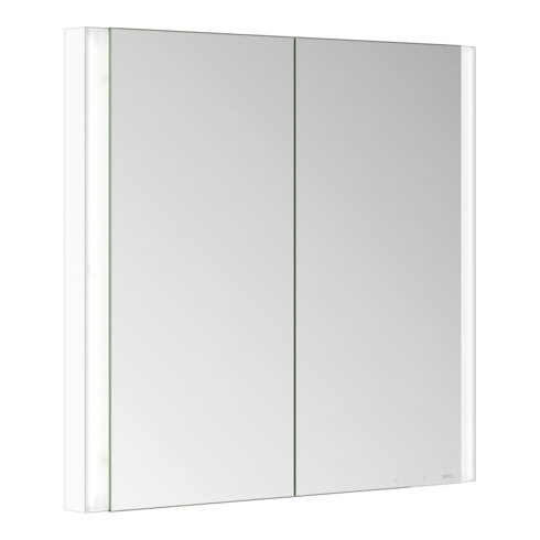 Keuco Spiegelschrank 2-türig Somaris 80x71x11,5cm, we. ma, WE, Spiegelheizung