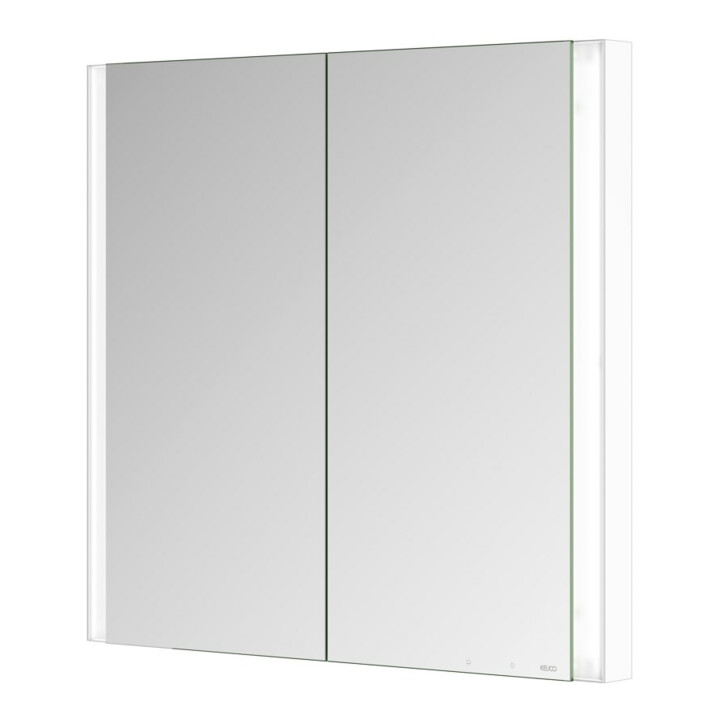 Keuco Spiegelschrank 2-türig Somaris 80x71x11,5cm, we. ma, WE, Spiegelheizung