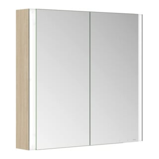 Keuco Spiegelschrank 2-türig Somaris 80x71x12,7cm, E h D, Vorbau, Spiegel-Hz.