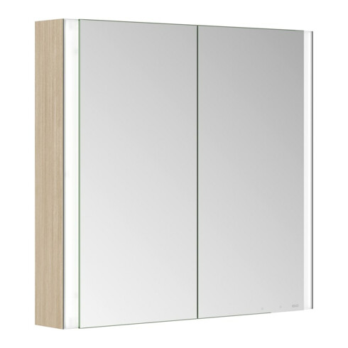 Keuco Spiegelschrank 2-türig Somaris 80x71x12,7cm, E h D, Vorbau, Spiegel-Hz.