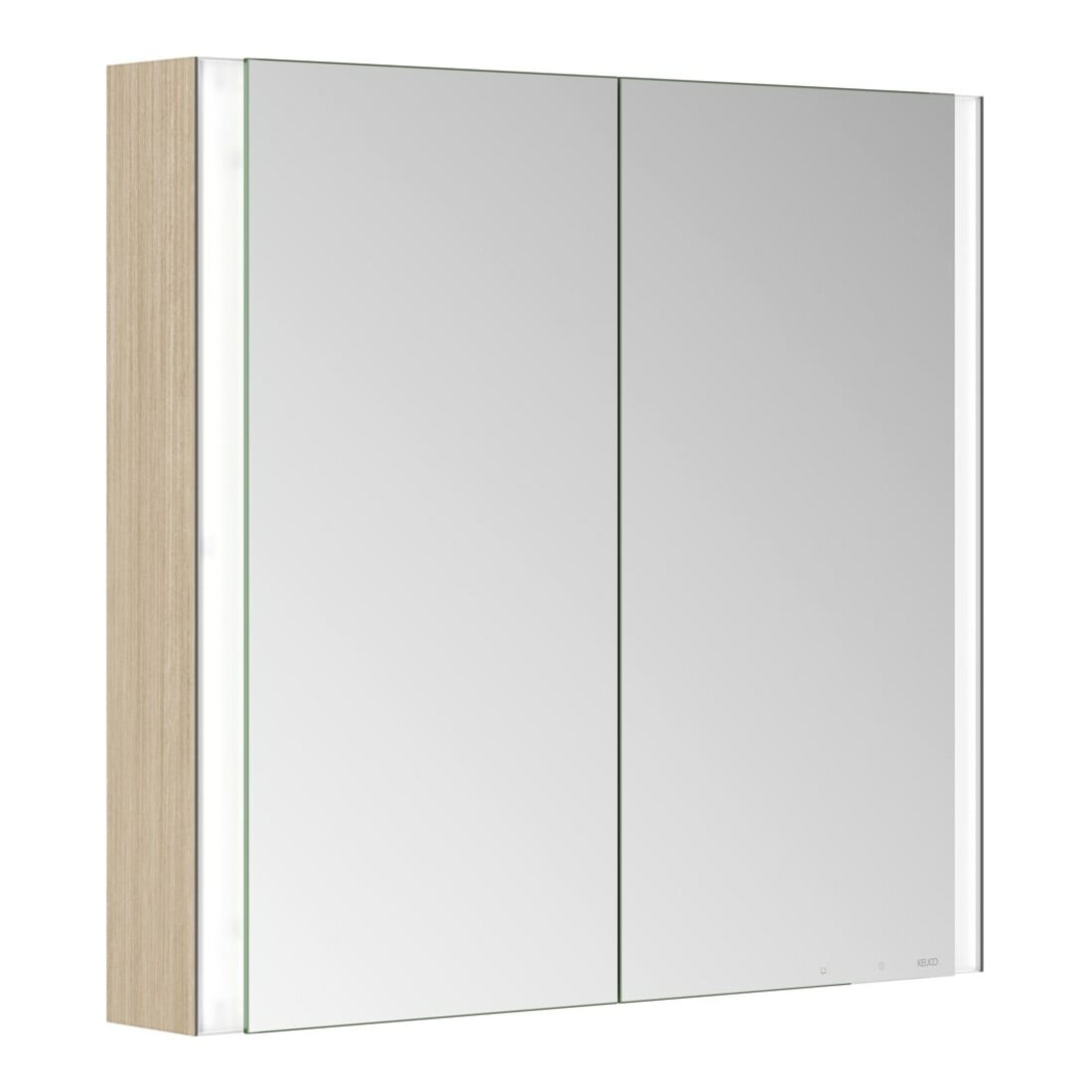 Keuco Spiegelschrank 2-türig Somaris 80x71x12,7cm, E h D, Vorbau, Spiegel-Hz.