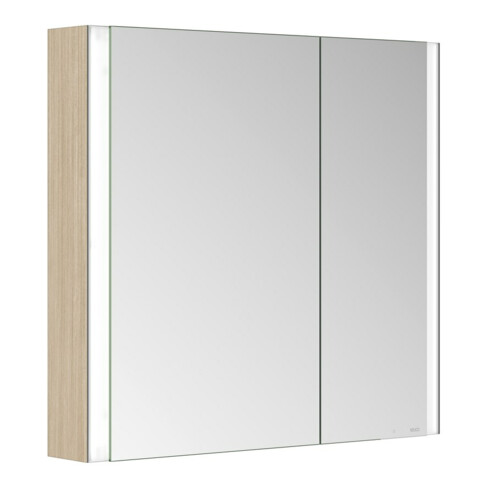 Keuco Spiegelschrank 2-türig Somaris 80x71x12,7cm, Ei he Dek., Vorbau, asym.
