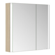Keuco Spiegelschrank 2-türig Somaris 80x71x12,7cm, Ei he Dek., Vorbau, asym.-4
