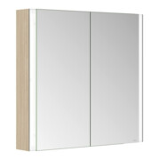 Keuco Spiegelschrank 2-türig Somaris 80x71x12,7cm, Ei hell Dekor, Wandvorbau