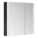 Keuco Spiegelschrank 2-türig Somaris 80x71x12,7cm, sw ma, Vorbau, asym.-5