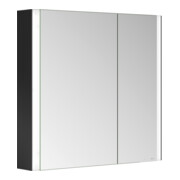 Keuco Spiegelschrank 2-türig Somaris 80x71x12,7cm, sw ma, Vorbau, asym.-5