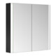 Keuco Spiegelschrank 2-türig Somaris 80x71x12,7cm, sw ma, Vorbau, Spiegel-Hz.-2