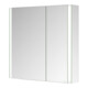 Keuco Spiegelschrank 2-türig Somaris 80x71x12,7cm, versp, Vorbau, asym.-1