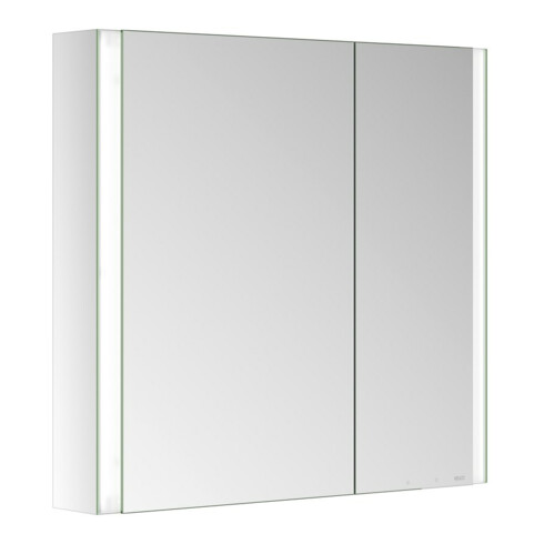 Keuco Spiegelschrank 2-türig Somaris 80x71x12,7cm, vsp, WV, Hz, asym.