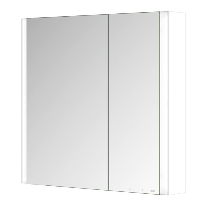 Keuco Spiegelschrank 2-türig Somaris 80x71x12,7cm, w m, WV, Hz, asym.