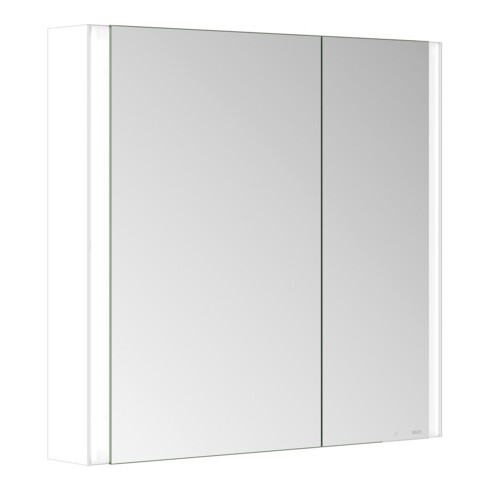 Keuco Spiegelschrank 2-türig Somaris 80x71x12,7cm, we. ma, Vorbau, asym.